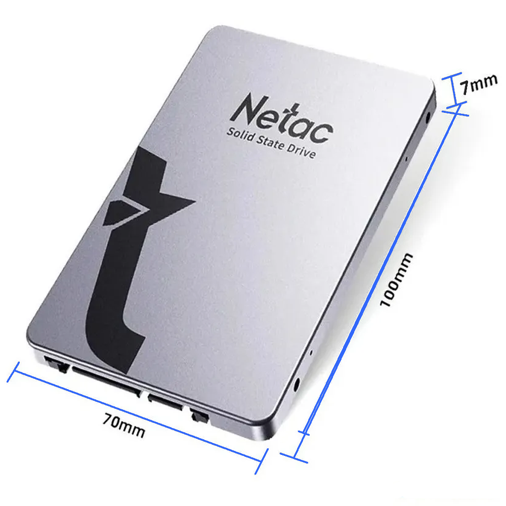 HD SSD Netac 512GB 2.5`SataIII 560Mbps de Leitura 520Mbps de Gravação - Alumínio