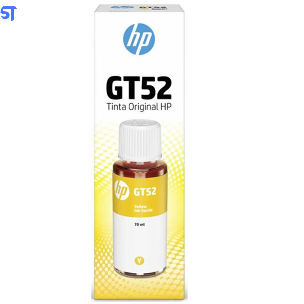 Refil de Tinta HP GT52  Amarelo 8.000 Paginas Compativel com HP Smart Tank/ Series HP Ink Tank Series/ HP DeskJet GT 580