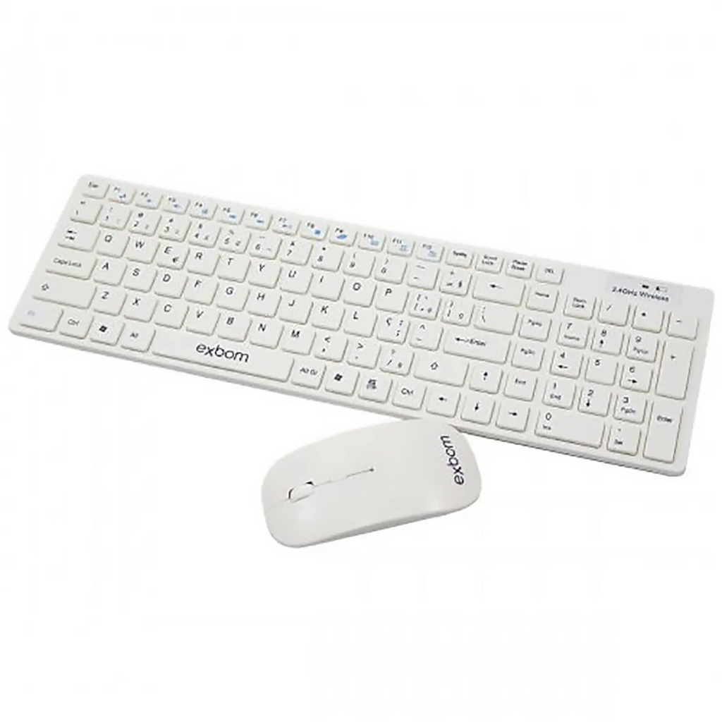 Kit Teclado e Mouse Sem Fio Exbom BKS1000