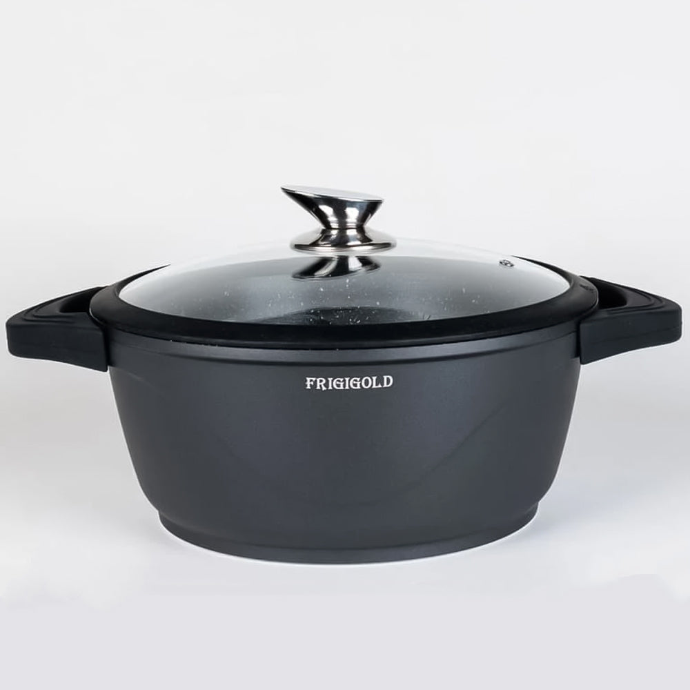 Conjunto de Panelas 4 Peças - Frigideira Wok 24cm + 3 Panelas 20cm, 24cm e 28cm + Tampas Frigigold