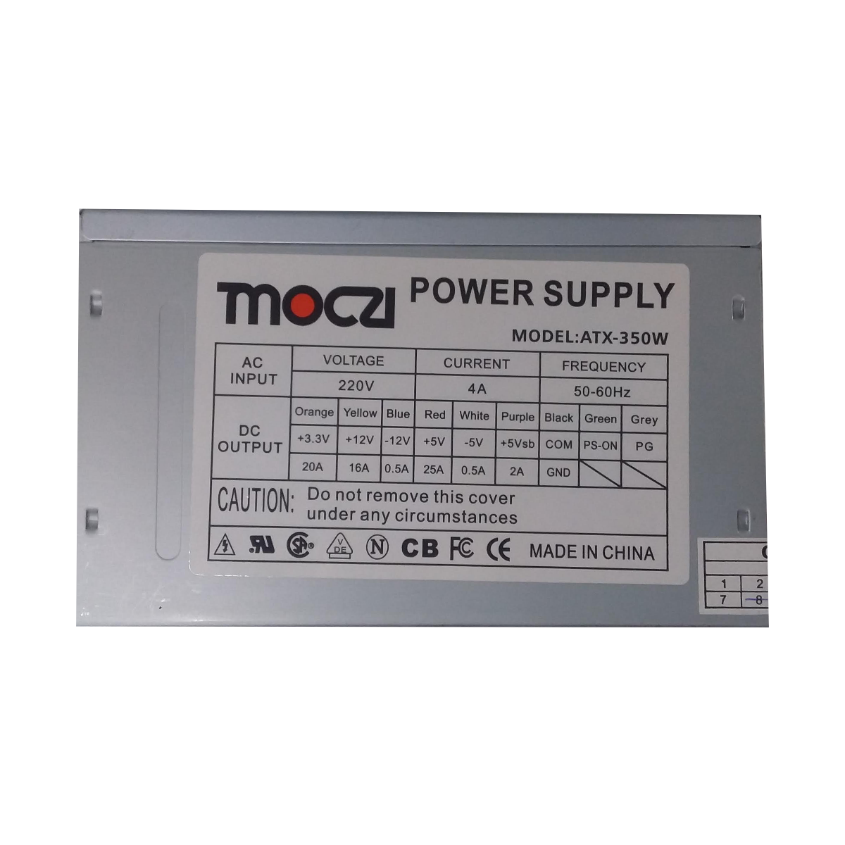 Fonte de Alimentação ATX 350W MOCZI