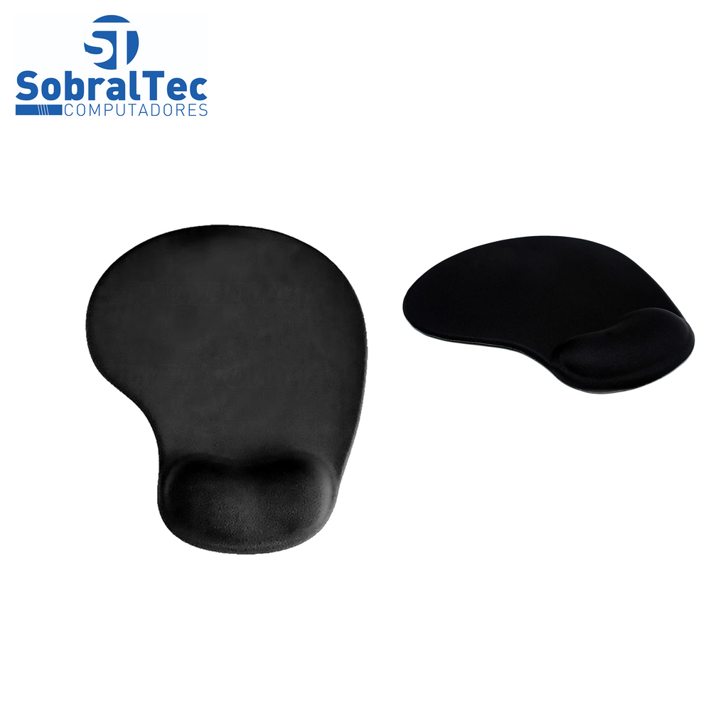 MousePad Base para Mouse Com Apoio Em Gel Preta MD9