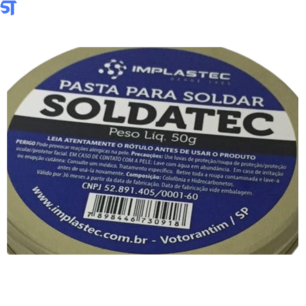 Pasta de Solda Implastec Amarelo Claro 50g