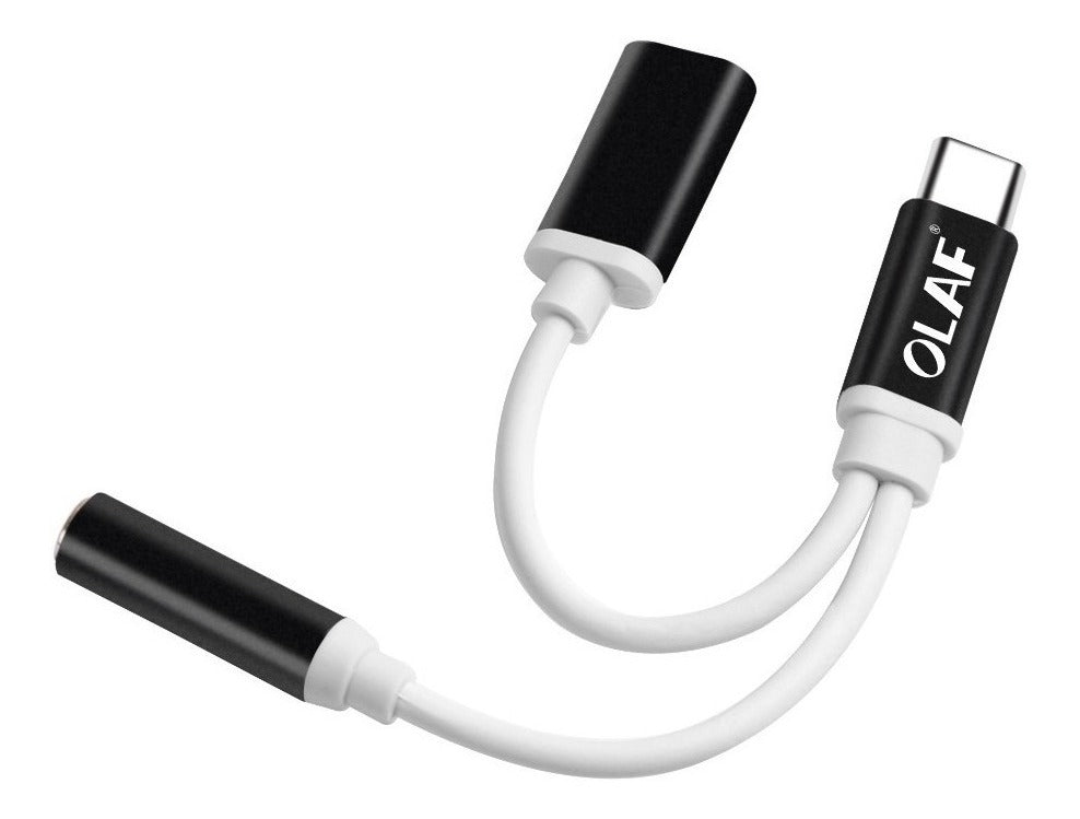 Adaptador Type C 2 in 1 Saída Dupla - Carregador + Fone P2 ZTJ-TPC-02 T-06- Verde