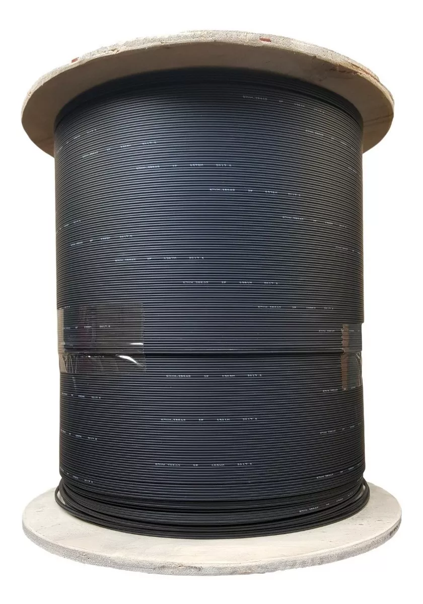 Cabo Fibra Óptica Drop 2fo 1000m Mensageiro Monomodo Sm Clix
