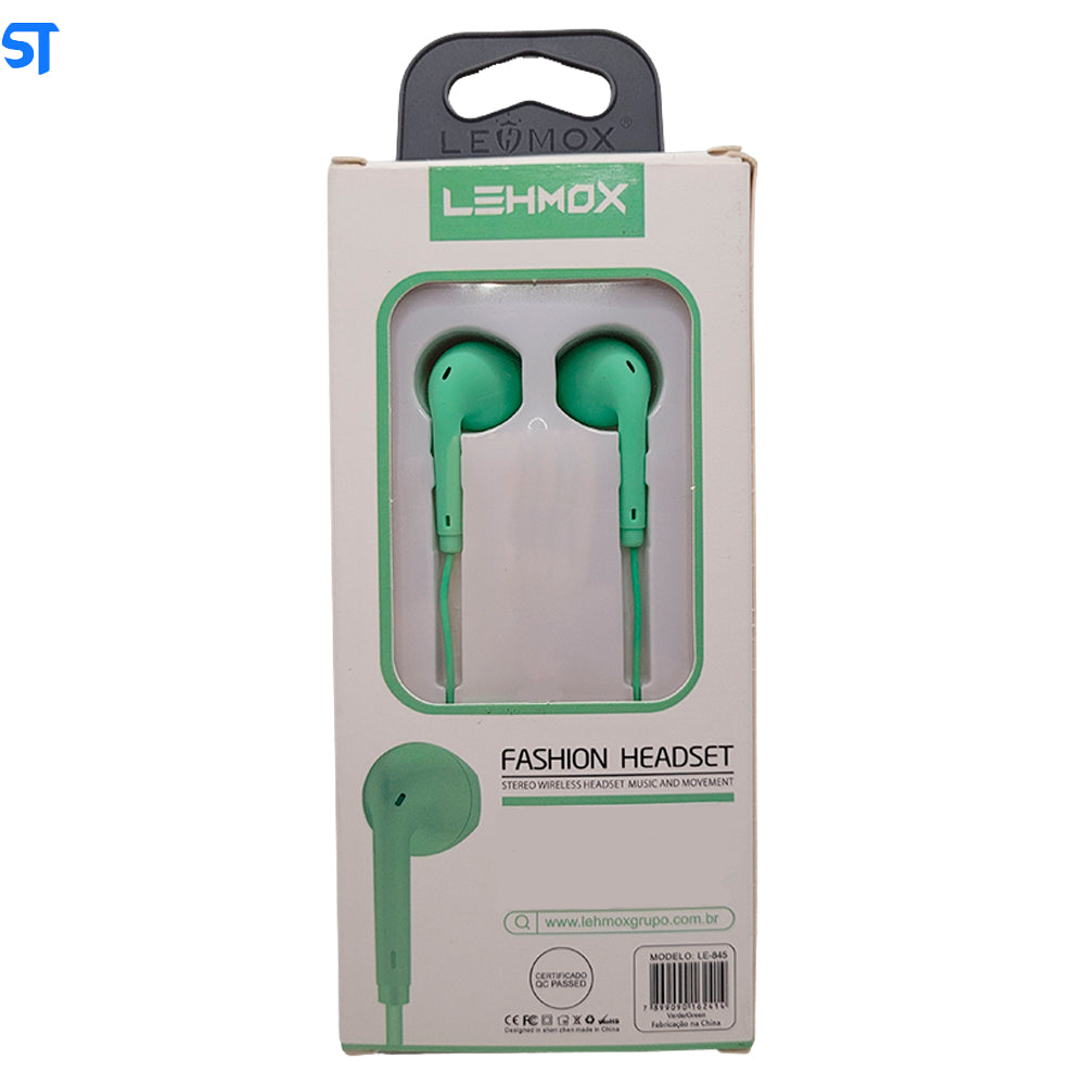 Fone de Ouvido Intra-Auricular Com Microfone LE-845 - LEHMOX