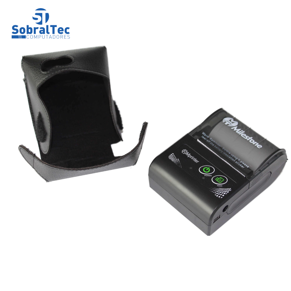 Impressora Térmica 58mm Mini Bluetooth Portátil Sem Fio Com Bolsa de cintura Android Ios Mht-p10