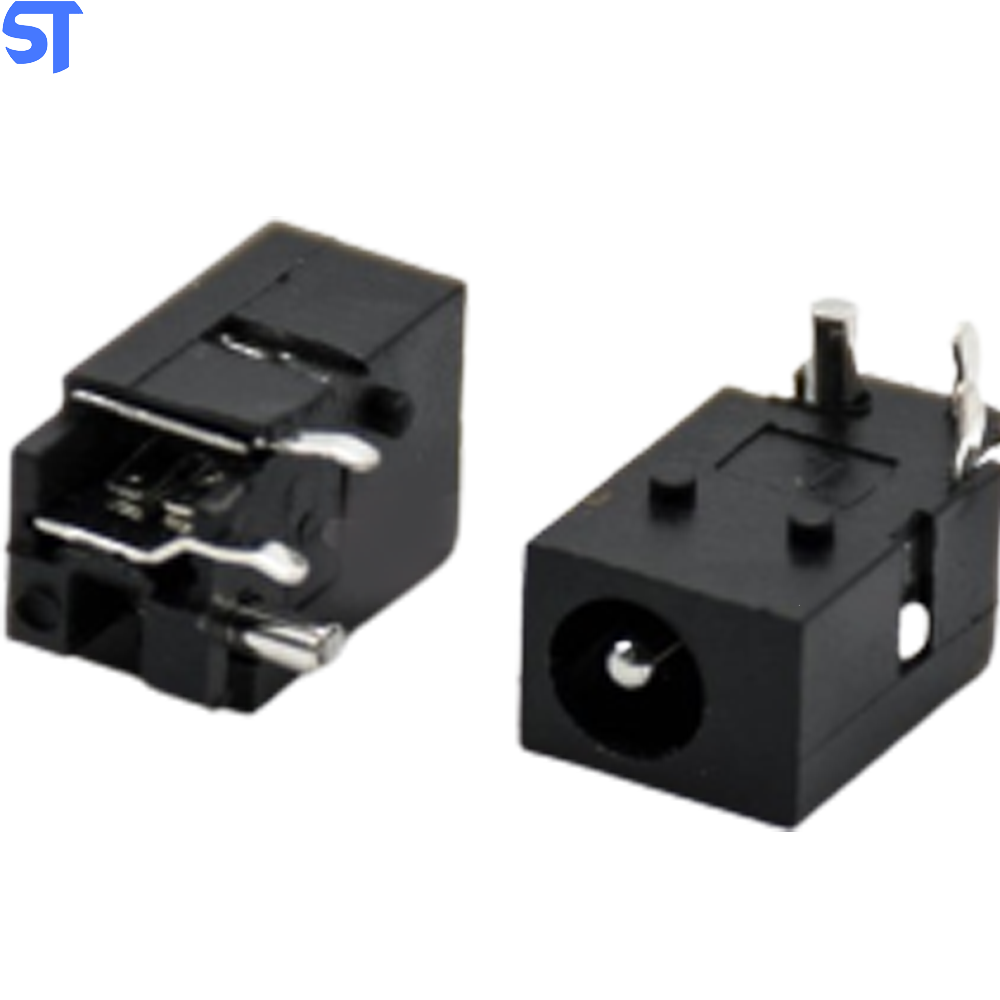 Dc Power Jack Macho Sem Blindagem Através do Orifício Direito Conector 4.4 * 1.65mm
