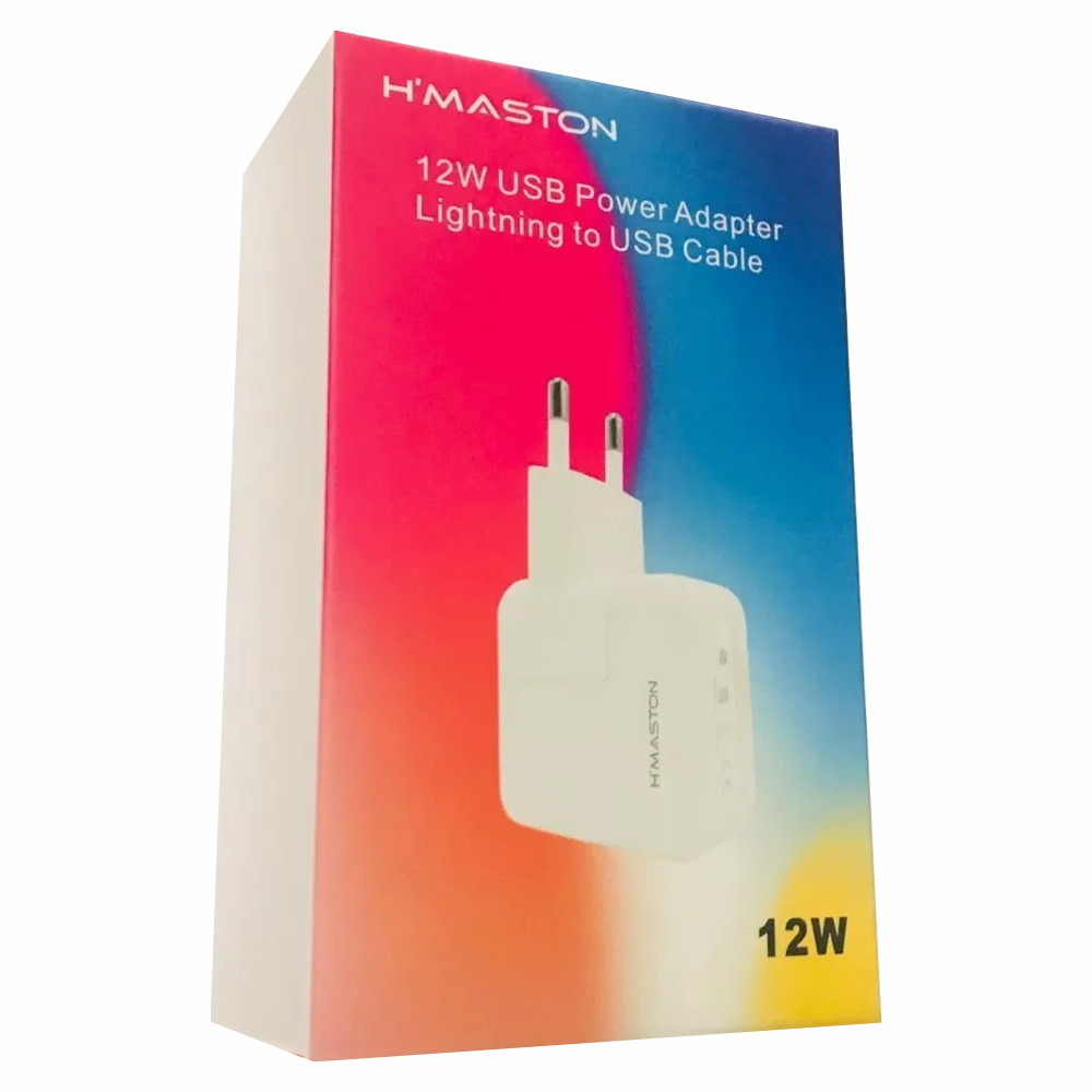 Fonte Iphone 12W Usb Adaptador De Corrente H'maston