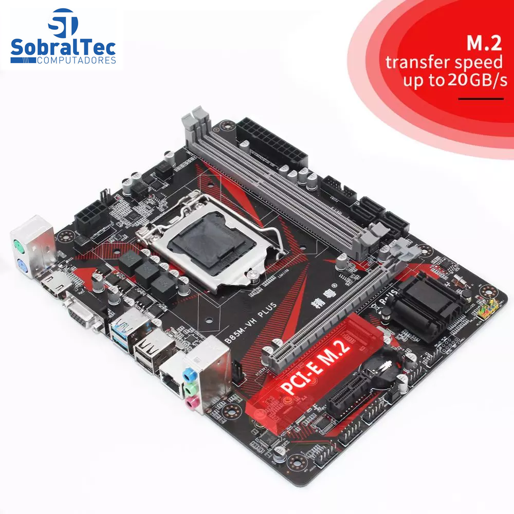 Placa Mãe 1150 Para Processador i3 i5 i7 Xeon E3 DDR3 16G  De Memória M.2 NVME USB3.0 B85M-VH PLUS