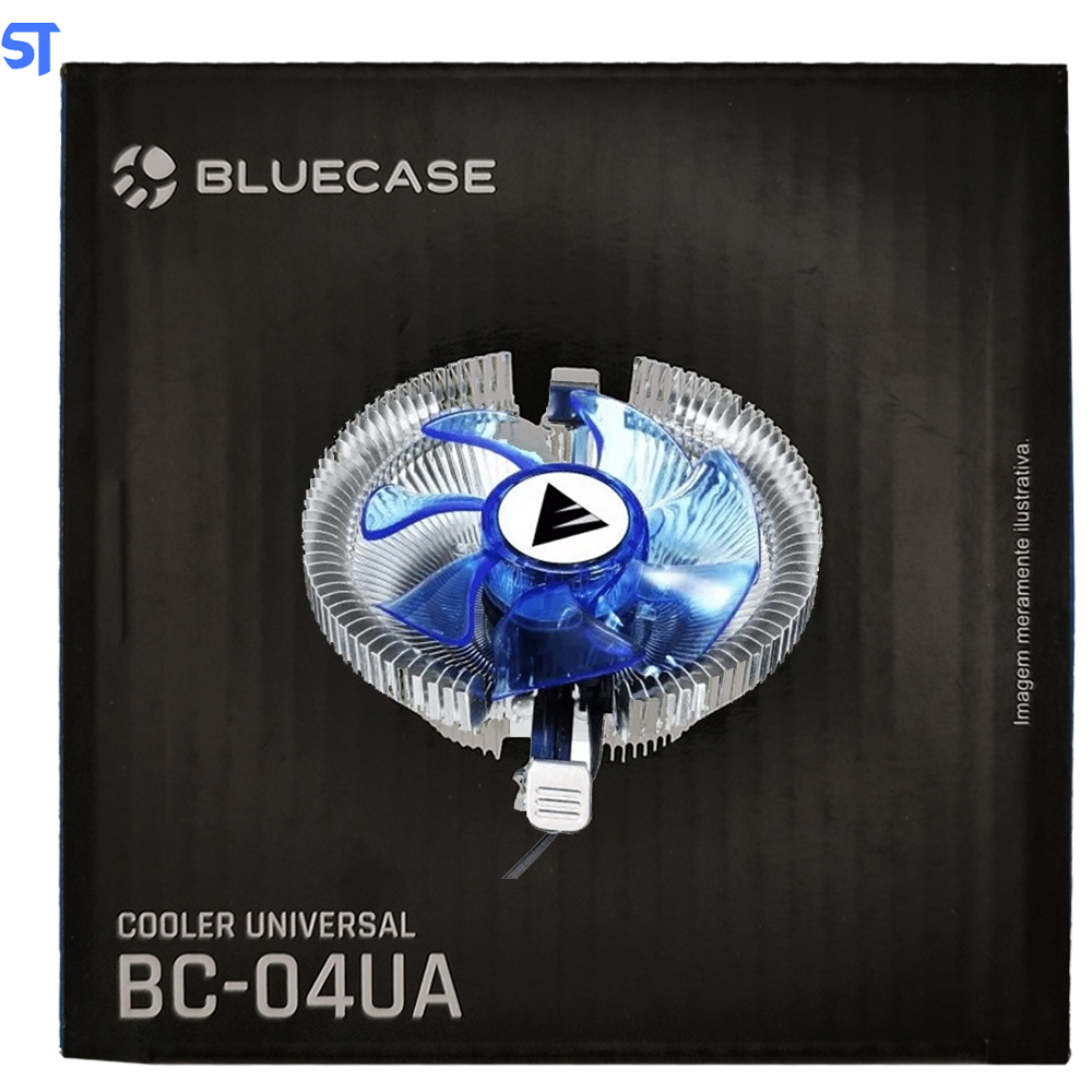 Cooler Universal Para Processador INTEL E AMD em  Aluminio (BC-04UA) - Bluecase