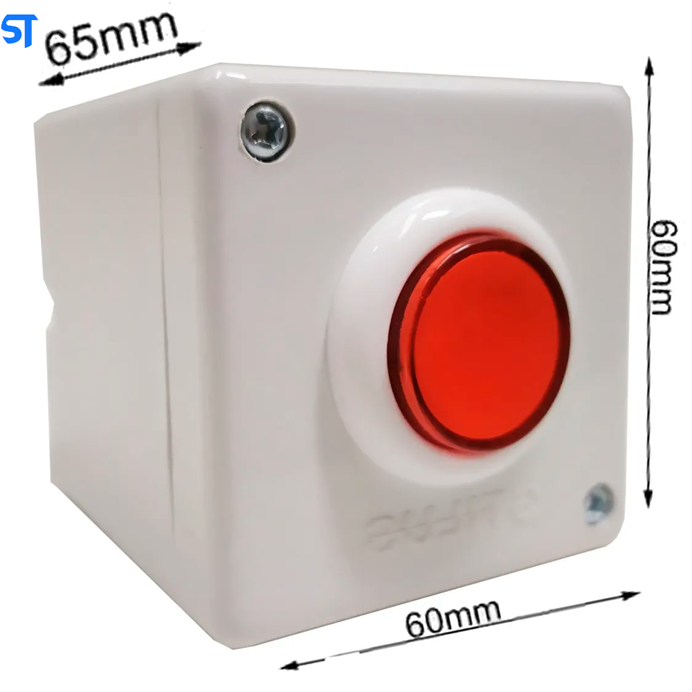 Botoeira Botão Comando Branca Stilus Na NF BC VM Para Alarme e Fechadura