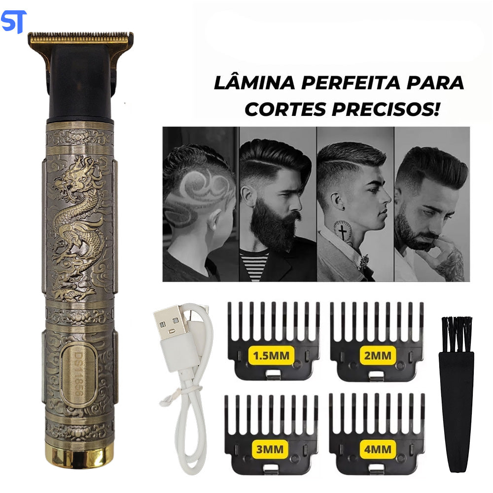 Maquina de Corte USB Para Cabelo/Barba Acabamento Dragão