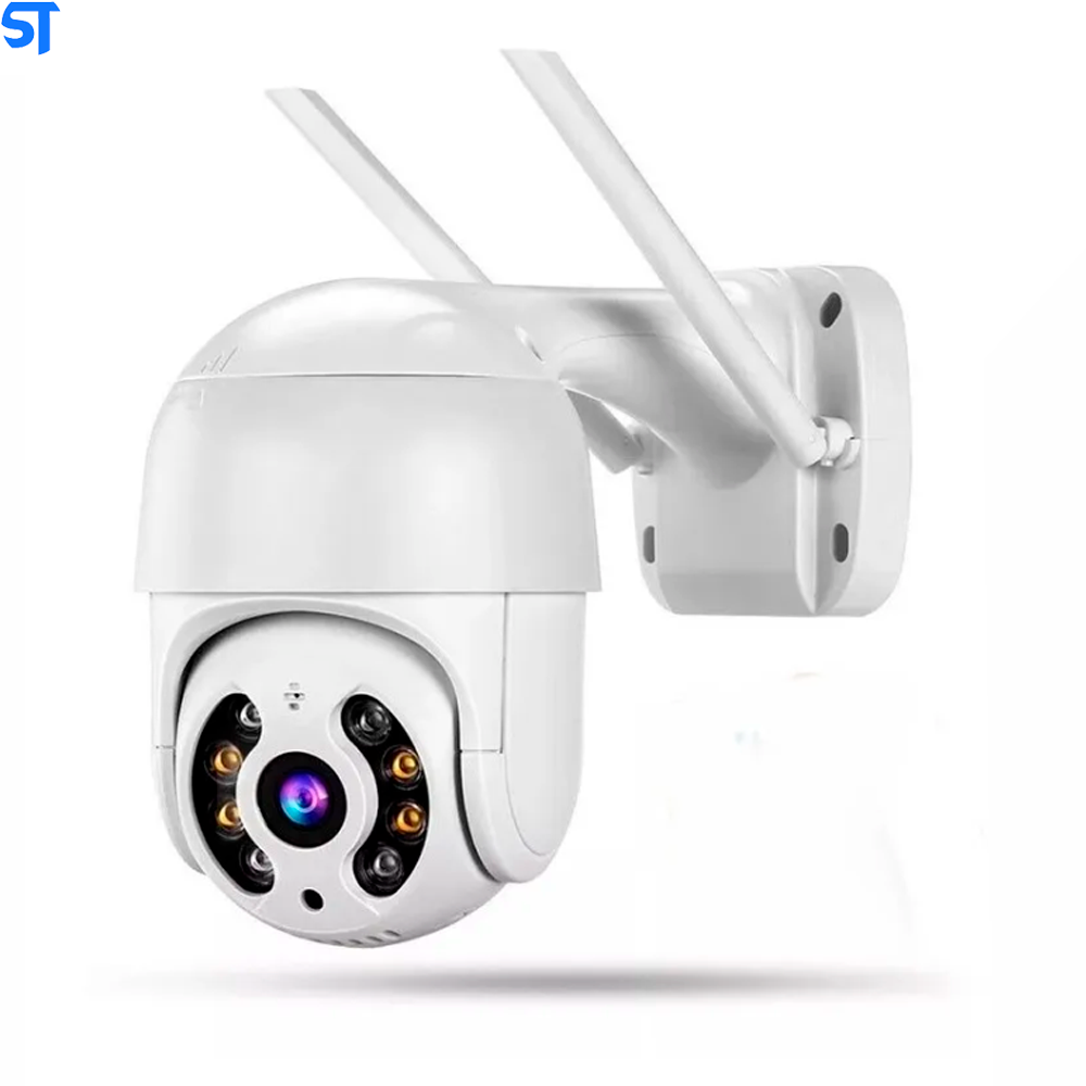 Câmera IP Mini Speed Dome WiFi Externa 3MP S/Cartão Alerta De Duas Vozes Detecção Humana-Áudio-IR Visão Noturna- A8-3MP-