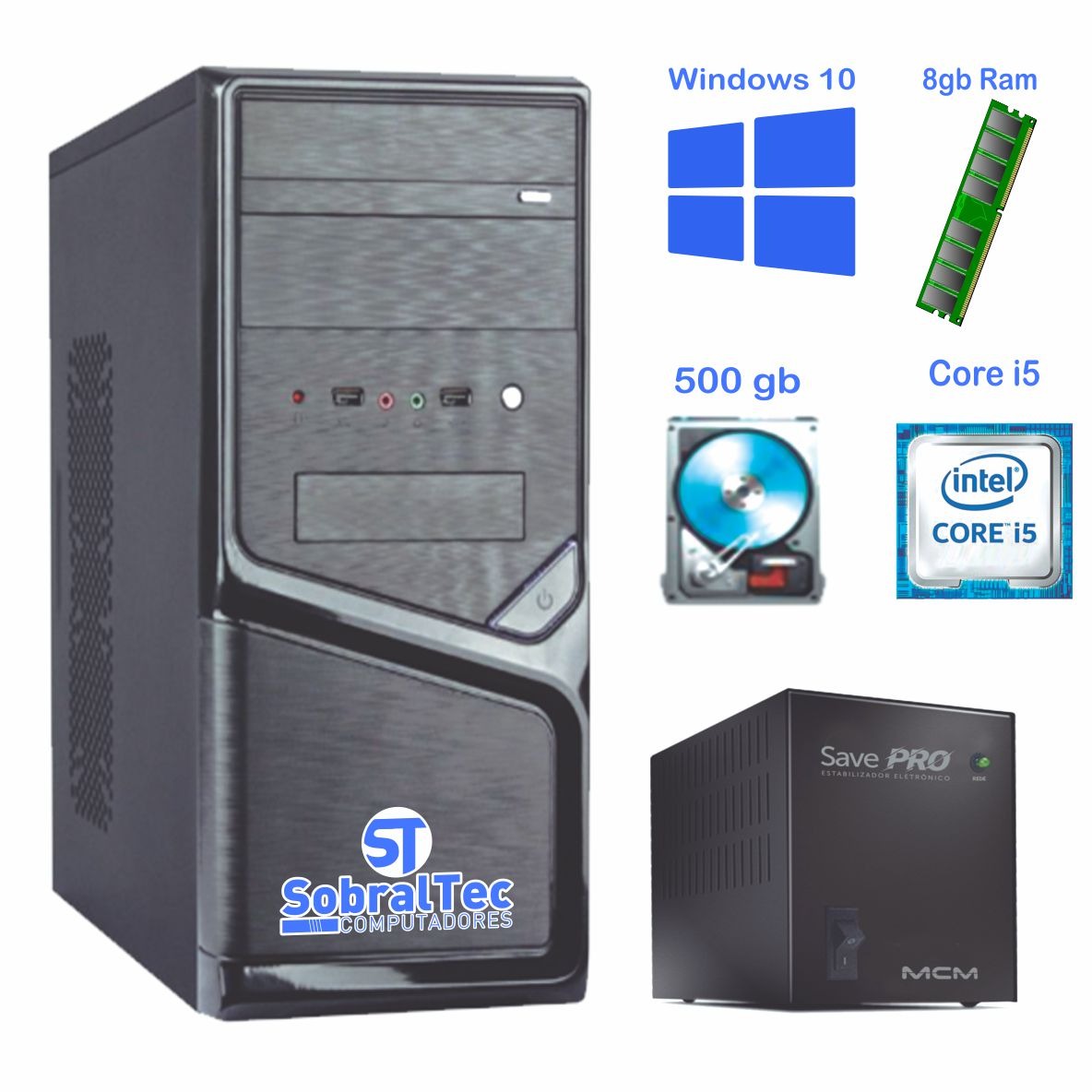 Computador Core i5 3.10Ghz -TG-H61-S -HD 500GB Memória Ram 4 Gb Configurável