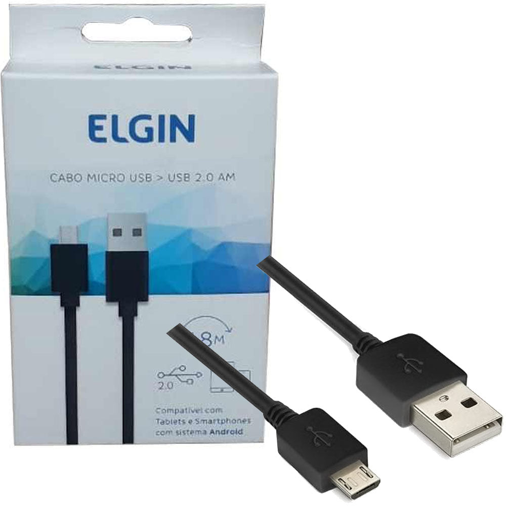 Cabo USB 2.0 AM Micro USB Elgin 46RCUSBMICRO