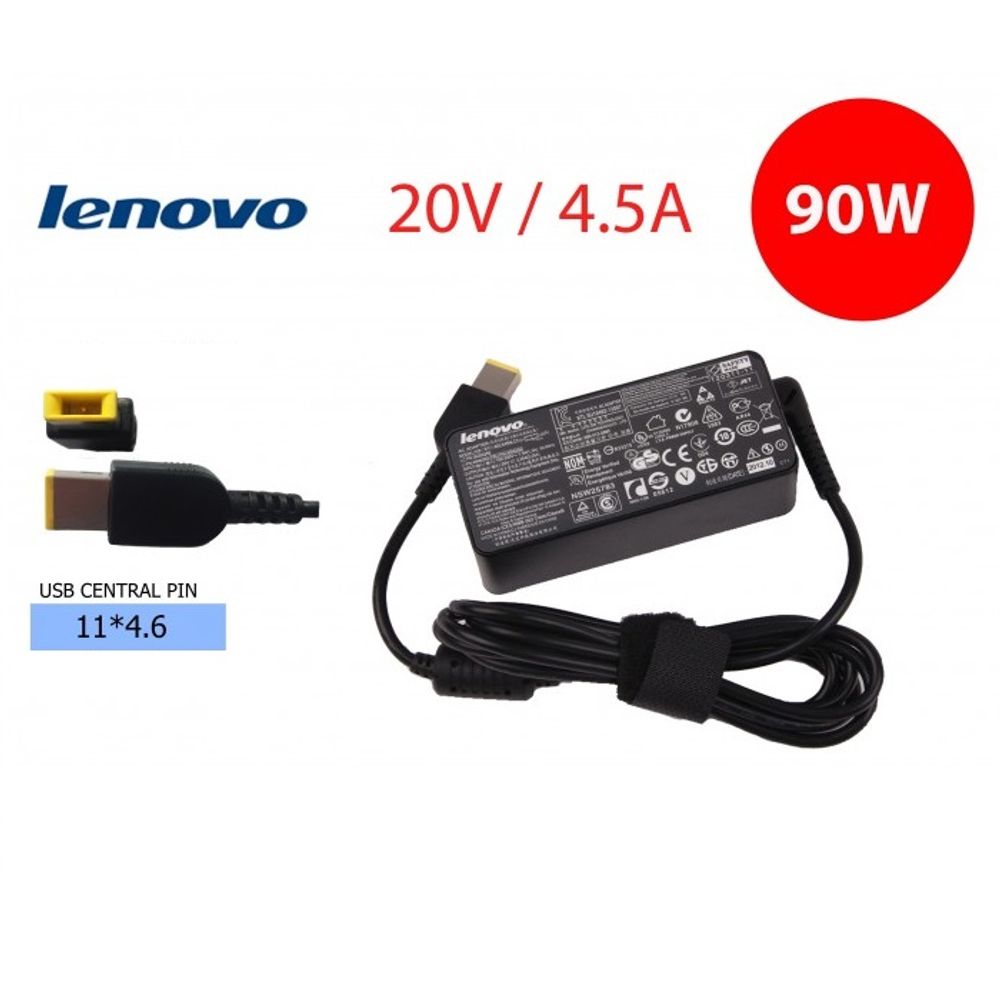 Fonte Notebook Lenovo 20v 4,5a 90w  Pa-1900-72 Pino USB