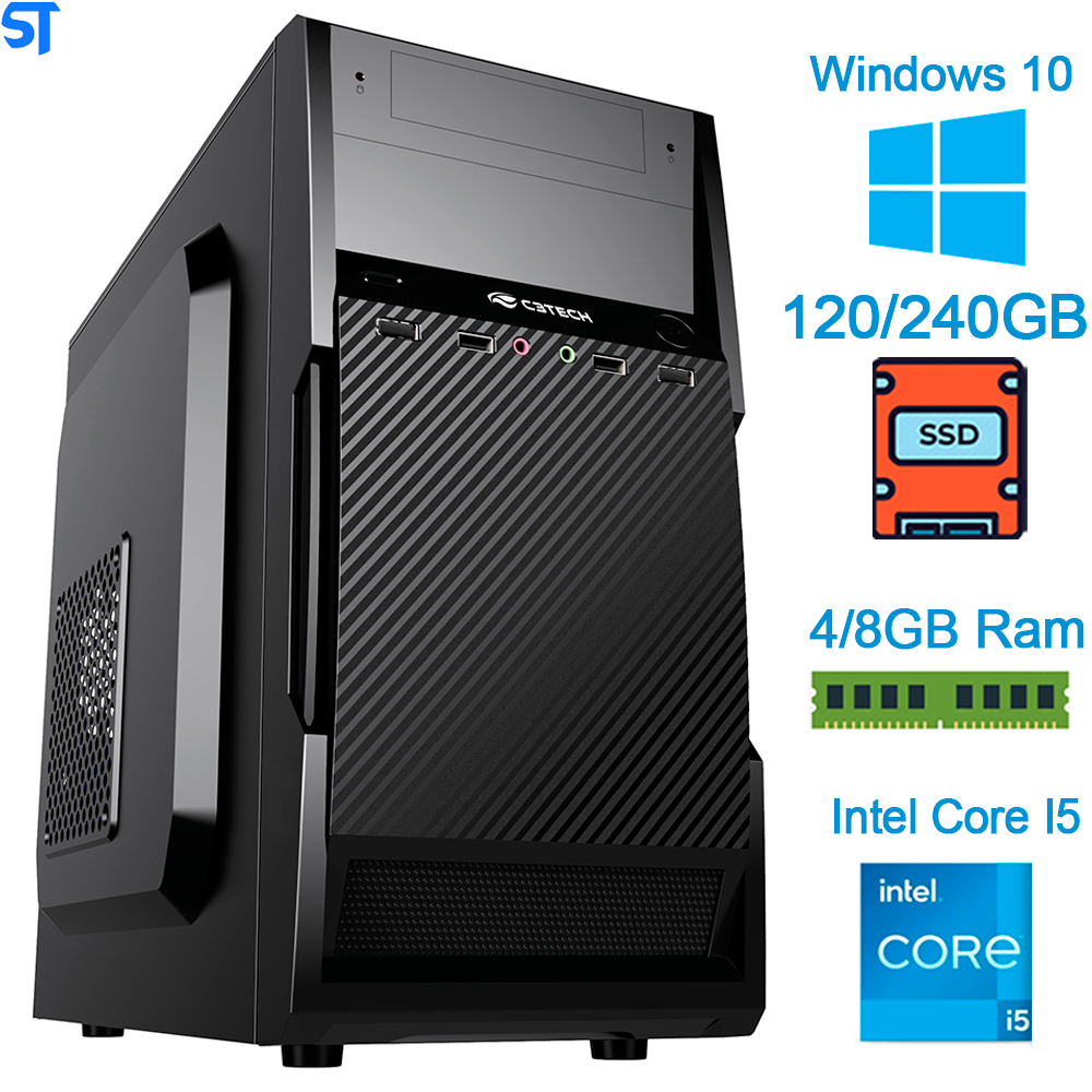 Computador Core i5 2500- HD SSD 120GB/240GB - Memória 4GB/8GB- Windows10