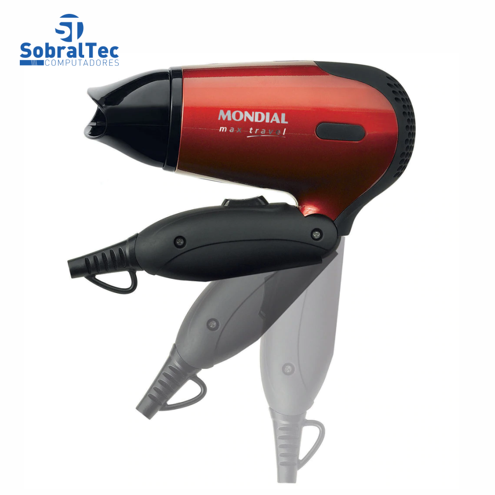 Secador Maxis Travel, Mondial Preto/Vermelho SC-10