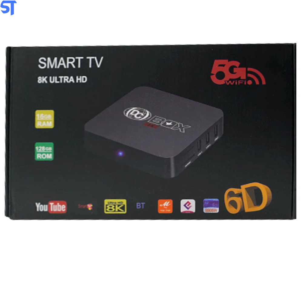 Receptor TV Box DC Box 8K / 128GB / 16GB RAM / Ultra HK / Android 9.0 - Preto