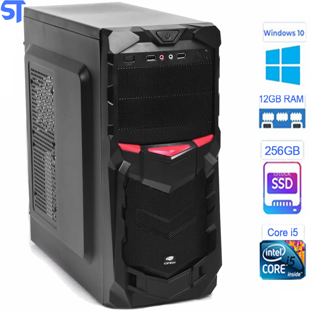 Computador Gamer Core i5 3ª Geração + SSD 256GB + 16GB RAM + Fonte Real 500W + Placa de Vídeo GTX 1650 4GB