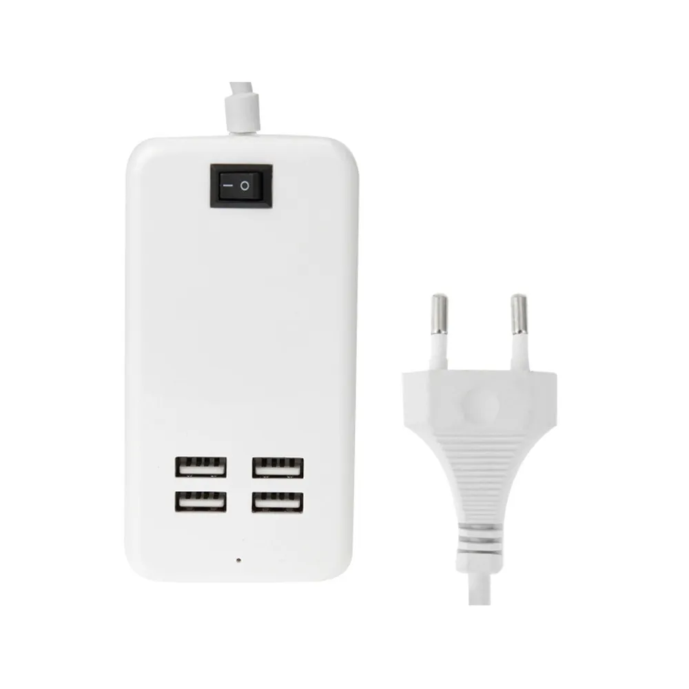 Carregador Usb De Mesa 15W 4 Portas 1,5m Branco
