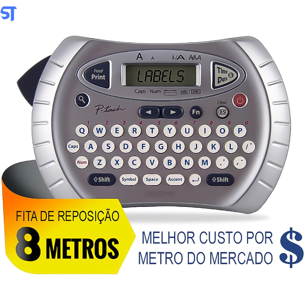 Rotulador Eletronico Portatil Brother PT 70BM Cinza