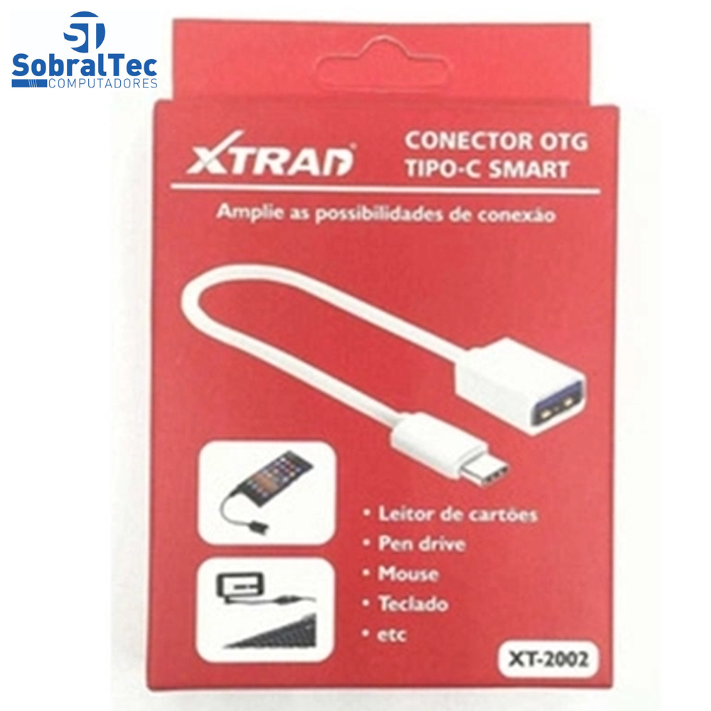 Cabo Conector Otg Tipo-C USB Fêmea Smart Xtrad - XT-2002