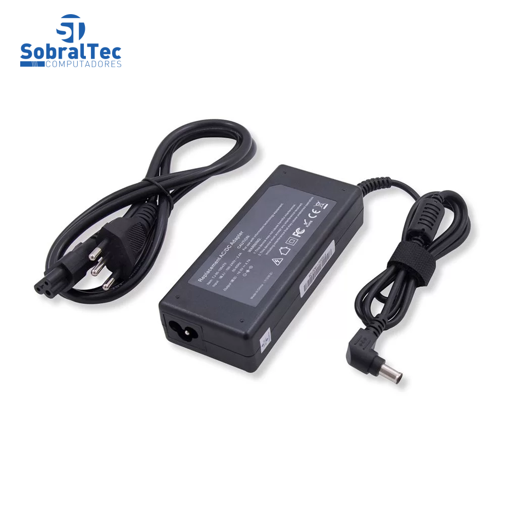 Fonte BringIT Compativel Com Sony Vaio - 19.5V 4.7A 92W - 6.5Mmx4.4Mm - Agulha