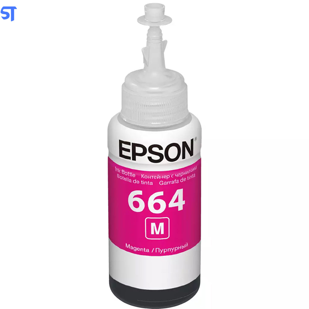Refil de Tinta Epson 664 Vermelho T664320 AL  Original - Rende até 6.500 Paginas Para Ecotank L110 / á  L395 / L495