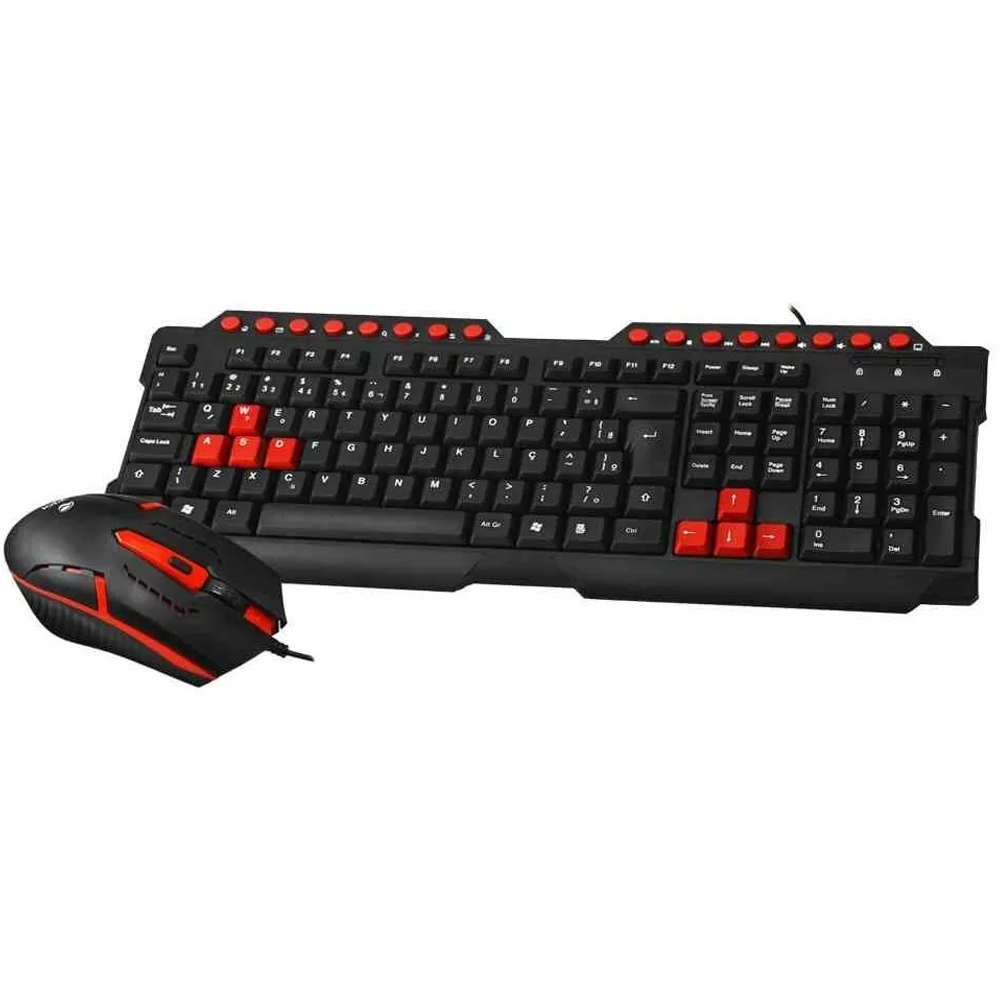 Kit Teclado e Mouse USB GAMING GK-20BK C3Tech