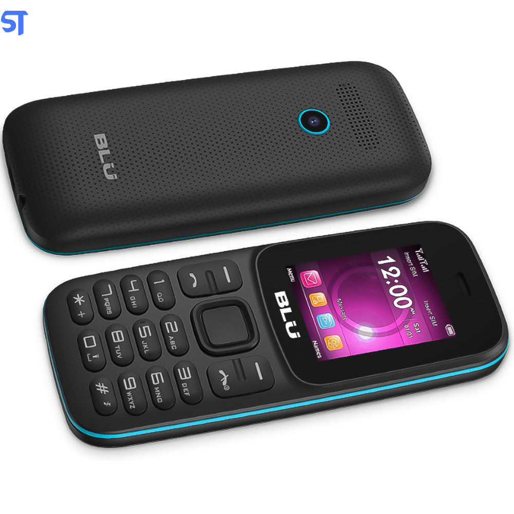 Celular Blu Z5 Dual Sim 32MB Tela De 1.8 Câmera Vga E Rádio Fm - Preto/Azul