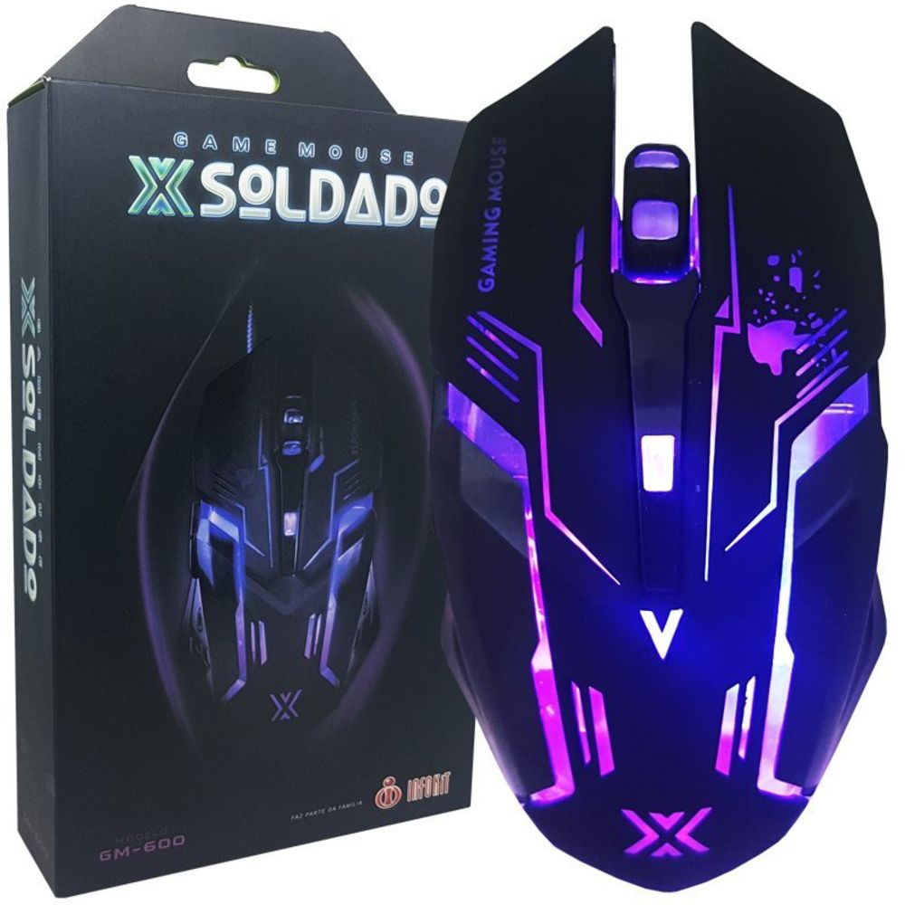 Mouse Usb Gamer Soldado GM600 EXBOM