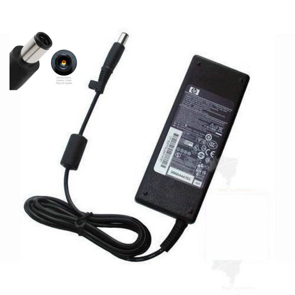 Fonte Notebook Hp 19,5v 4,62a 90W -PA1900 N136 -Plug Gr. (7.4 x 5.5)
