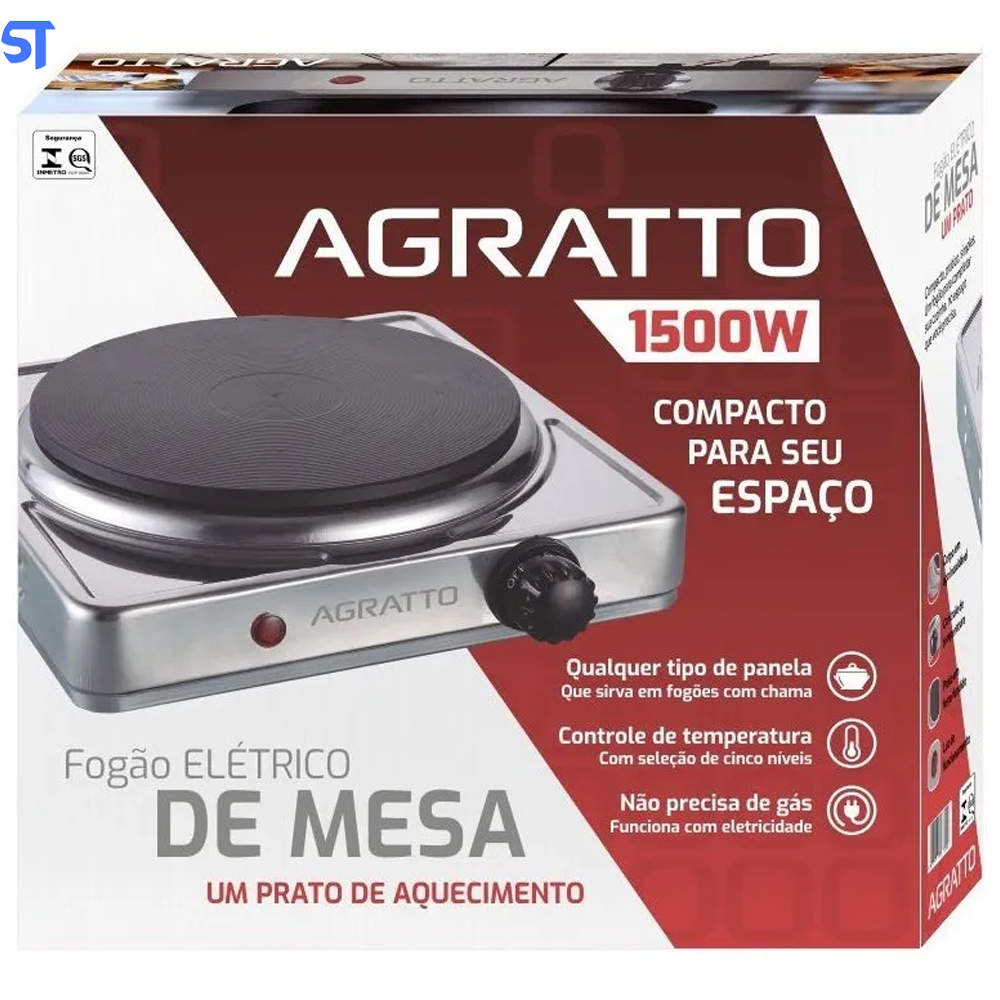 Fogão Elétrico De Mesa Um Prato Fma-02 220v 1500w Agratto