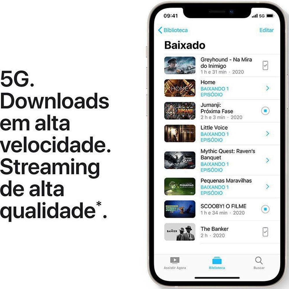 iPhone 12 Apple 64GB Branco Tela 6,1” - Câm. Dupla 12MP iOS
