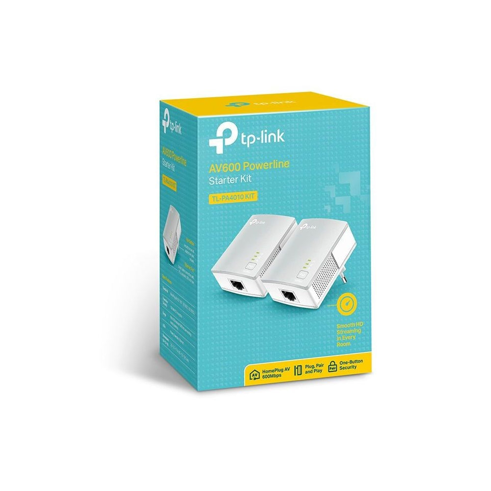 Kit Repetidor Extensor Powerline Tp-link Tl-pa4010 Av600 Starter Versão 2.0