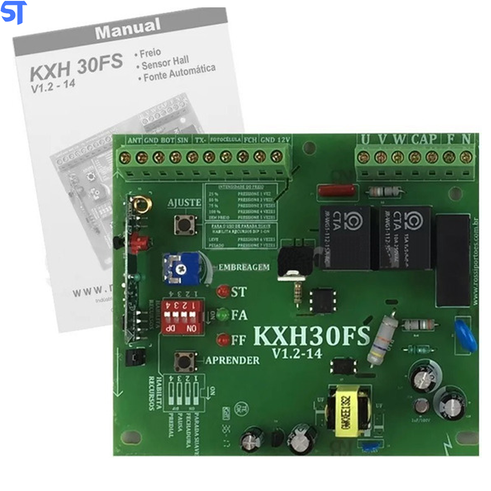 Placa Motor Portão Inter Rossi DIG CM KXH30FS 433 MHZ