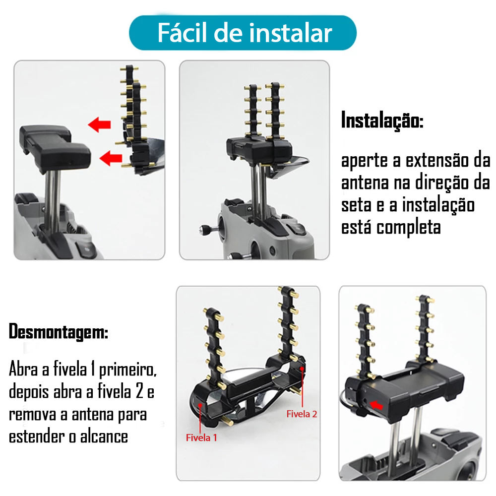 Amplificador de Sinal para Drone - DJI Mavic Air 2 -DJI Air 2s - DJI Mini 2.