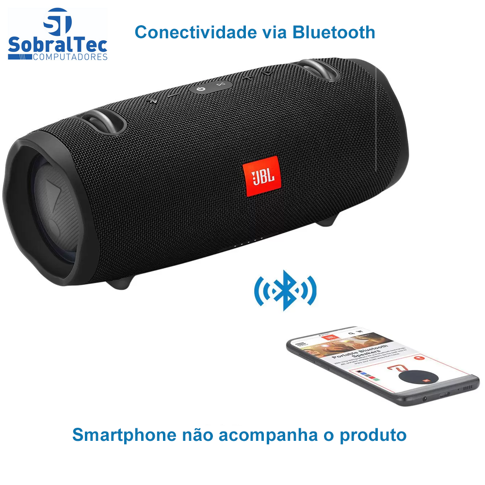 Caixa de Som Bluetooth JBL Xtreme 2 à Prova dÁgua - Portátil 40W- Preto