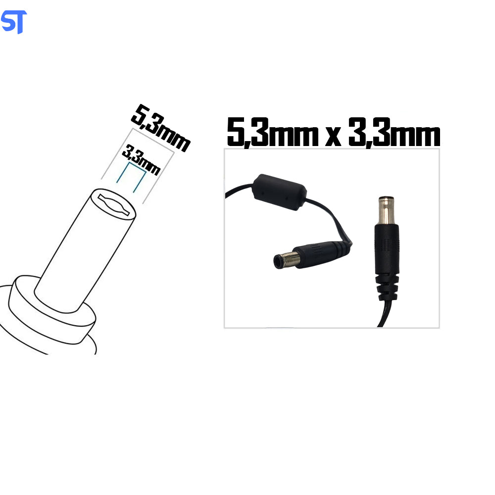Fonte de Alimentação CA/CC 12V 1,25A Pino 5,3mm x 3,3mm Modelo: FY-1217