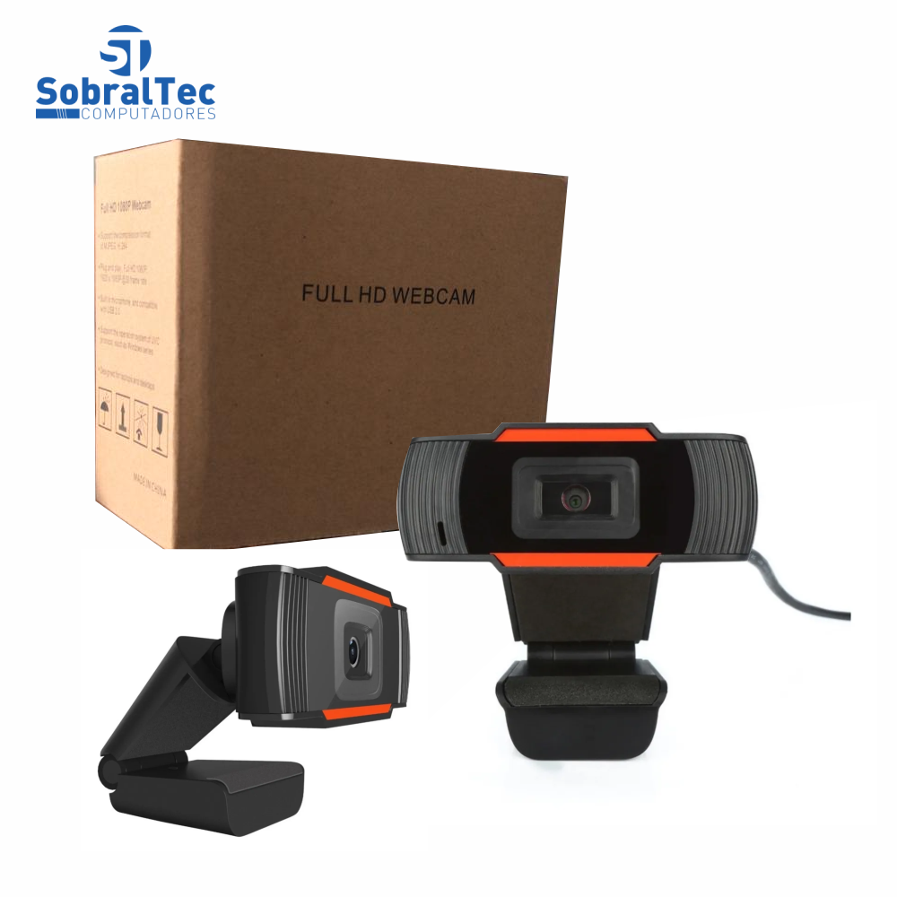 Webcam Full HD 1080 Pixels USB 2.0 Com Microfone Embutido Plug And Play AOSAIDI