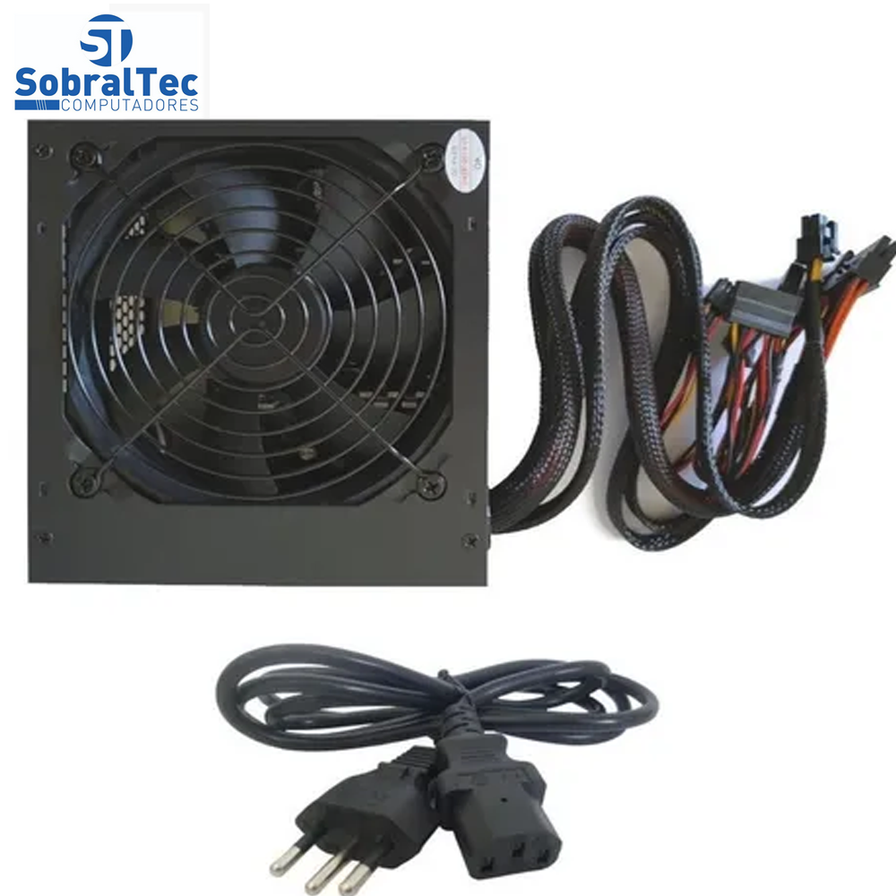 Fonte de Alimentaçao 350W PFC Ativo Com Cabo Com caixa (Blu350pfc) - Bluecase
