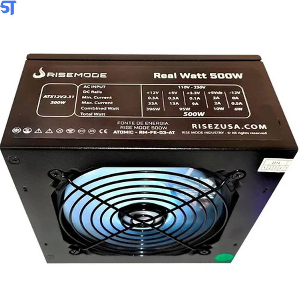 Fonte Gamer ATX Rise Mode Atomic 500W Real RM FE 03 AT