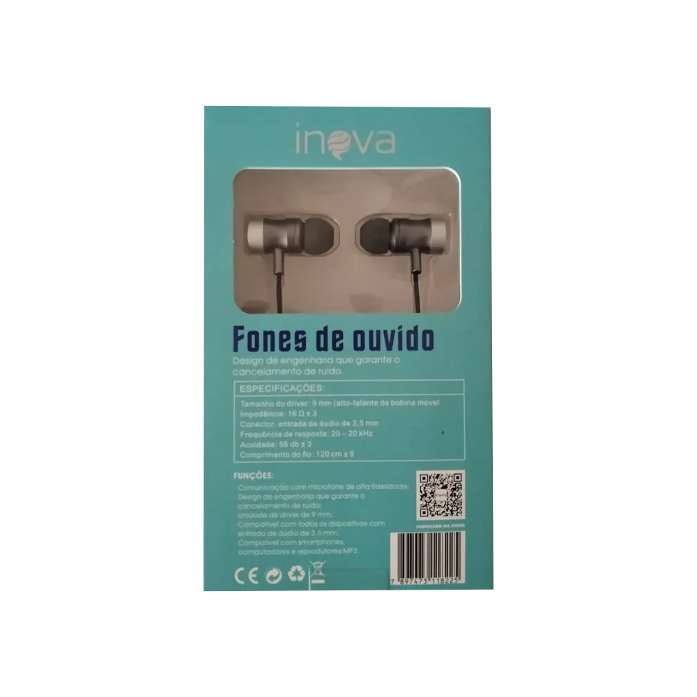 Fone De Ouvido Inova Fon-2137D