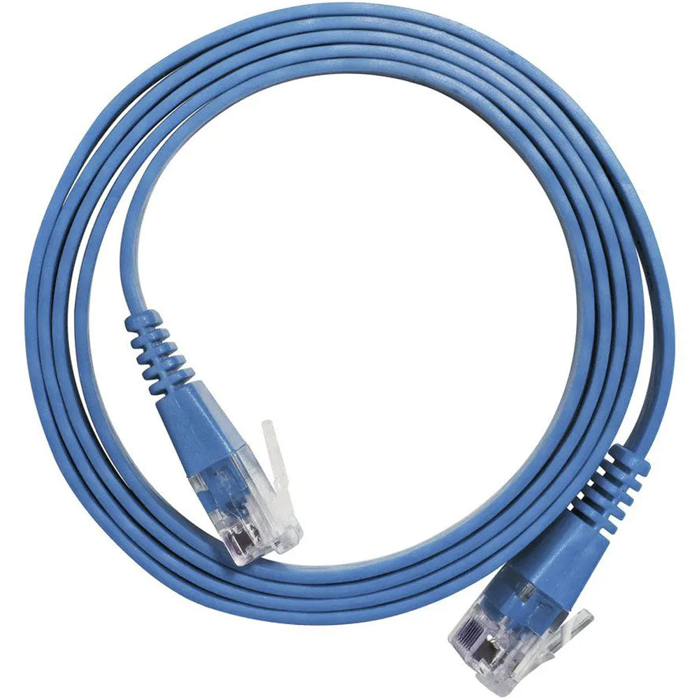Patch Cord Flat Cable RJ45 Gigabit Flexível Cat6 1m Azul
