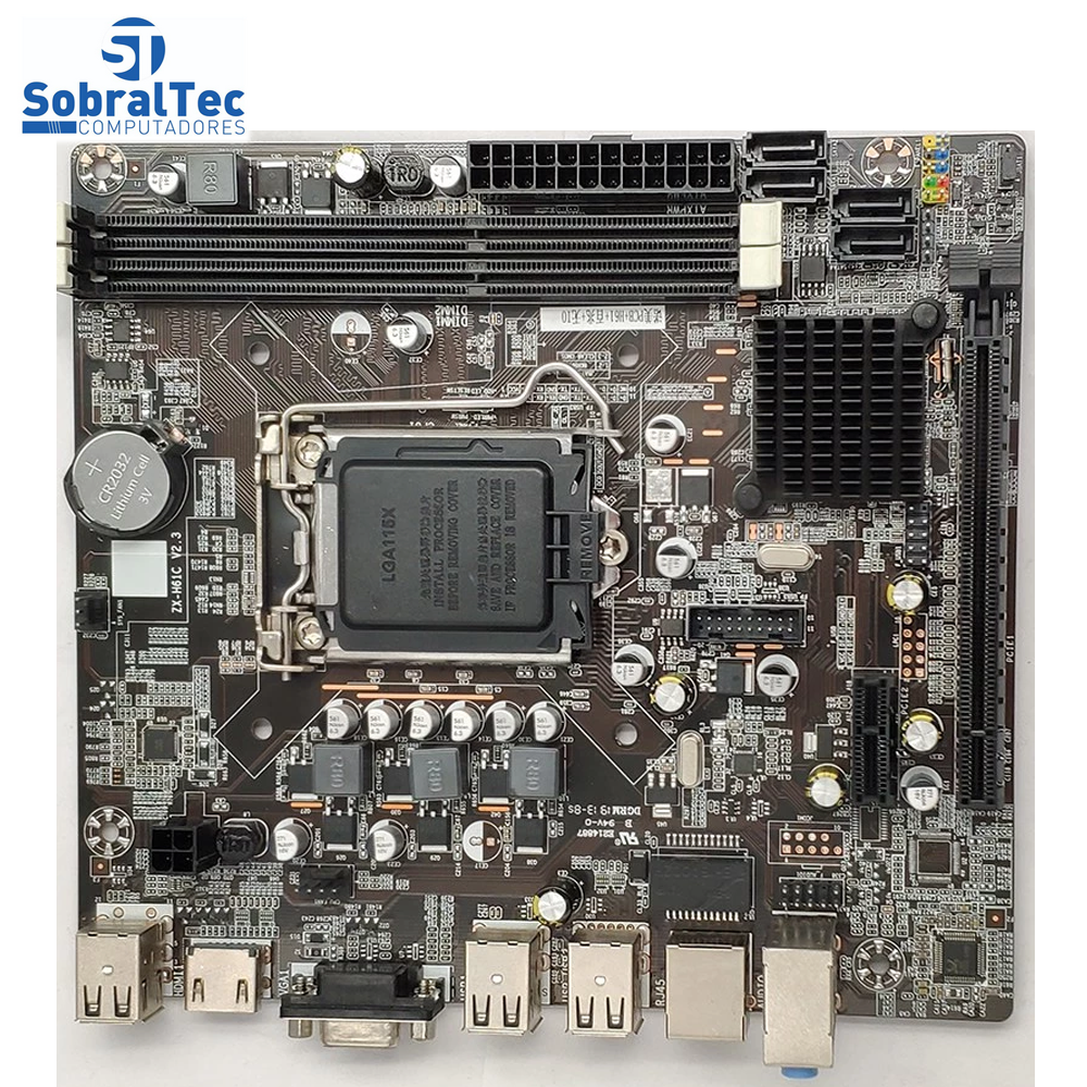 Placa Mãe Soket LGA 1155 DDR3 ZX-H61C V2.3 Placa Mãe Soket LGA 1155 DDR3 ZX-H61C V2.3