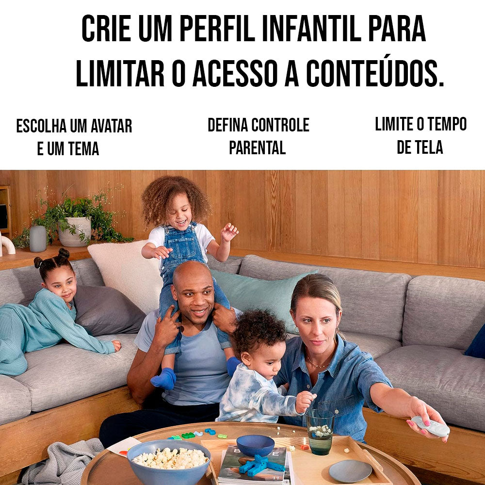 Chromecast 4 com Google TV (Full HD) G454V - ‎Bluetooth, Wi-fi, HDMI, Com controle - Cor Neve