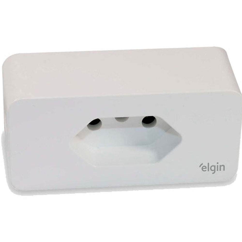 Plugue de Tomada Inteligente Wi-Fi Elgin 3 Pinos, 10A Elgin 48PLUGWIFI10 Compatível Com Alexa e Google Home