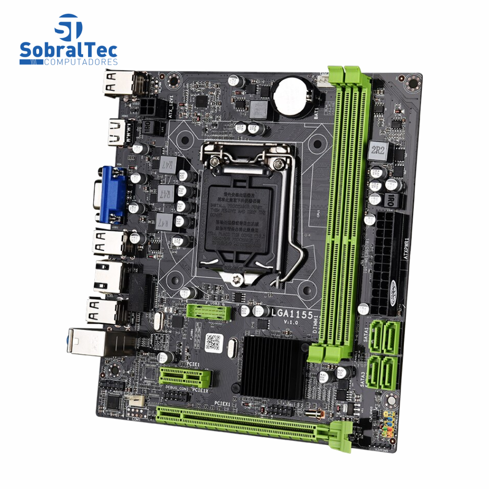 Placa Mãe H61 LGA 1155 DDR3 Dual Channels Memória 16G Wovibo Computer Store